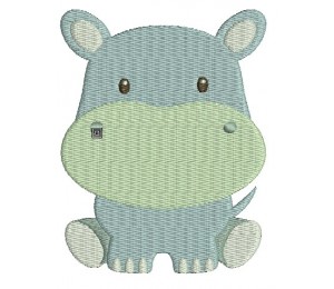 Stickdatei - Dschungeltiere Nilpferd